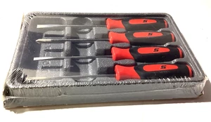 New Snap-on™ Instinct Red Soft Handled 4-pc Mini Screwdriver SET SGDX40BR Sealed - Picture 1 of 9