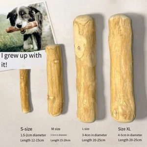Dog Chew Toy Puppy Wooden Chew Stick Durable Natural Coffee Wood Teething Aid - Picture 1 of 6