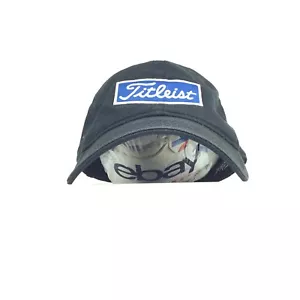 TITLEIST (Golf) Black Baseball Cap Hat Adj. Mens Size Cotton - Picture 1 of 7