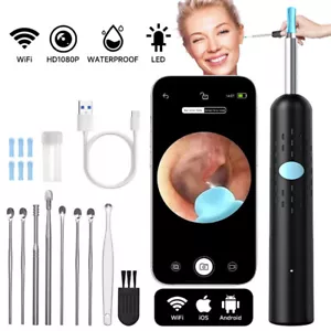 Smart Ear Wax Removal Pick LED Wireless Ear Camera Otoscope Visual Ear Cleaner - Picture 1 of 23