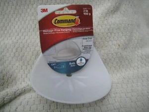 Command BATH14-ES Damage-Free Hanging Soap Dish Clear Plastic rated 2lb NEW 3M - Picture 1 of 3