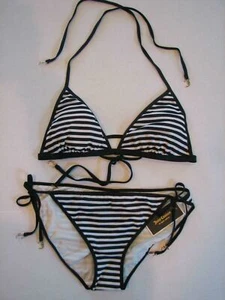 Juicy Couture Pirate Girl Sailor Nautical Striped Bikini Swimsuit XL - Picture 1 of 7
