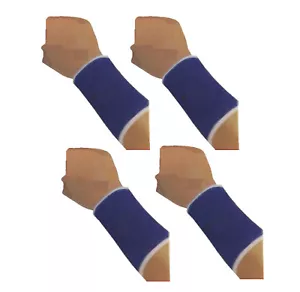 4 x Wrist Brace Elastic Support Band Hand Forearm Sleeve Arthritis Tennis Gym - Picture 1 of 1