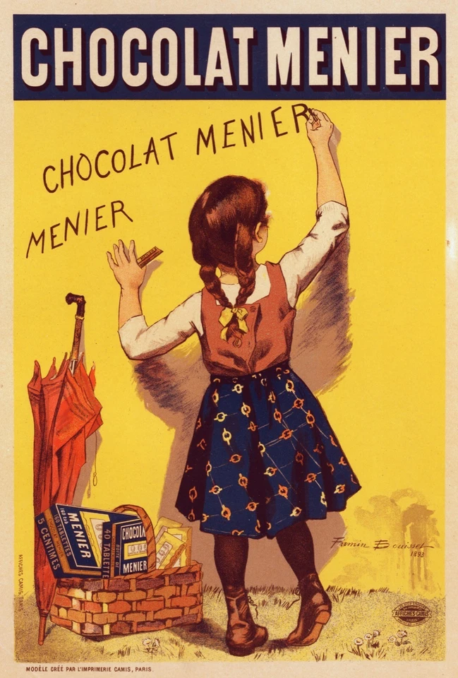 12887.Decoration Poster.Home Room interior art design.Chocolate girl writes wall - Image 1 of 1