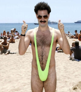 Lime Green Borat Mankini Man Thong Stag Do Fancy Dress Costume Secret Santa Gift