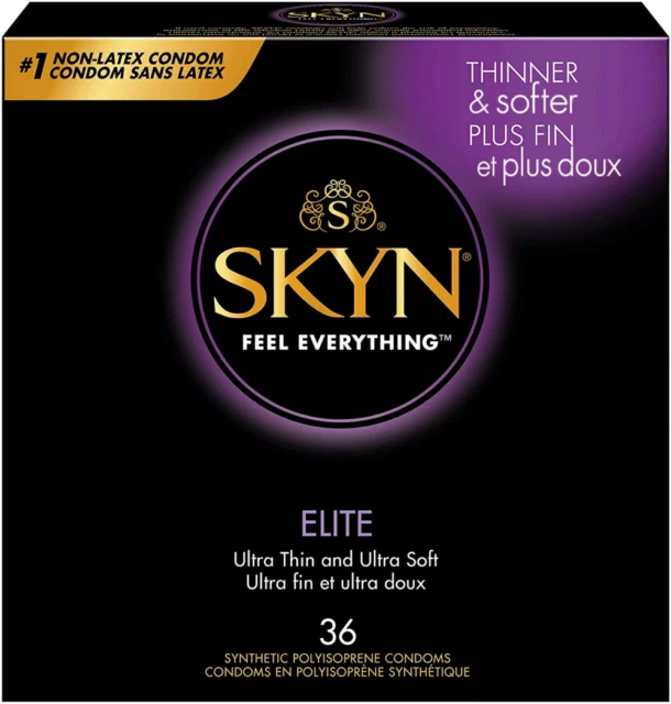 SKYN Elite 36 Natural Latex Free Lubricated Condoms