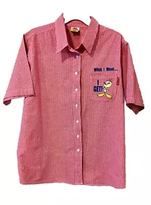 Vintage Looney Tunes Button Up Shirt Women’s XL Tweety Bird Red Check - Picture 1 of 7