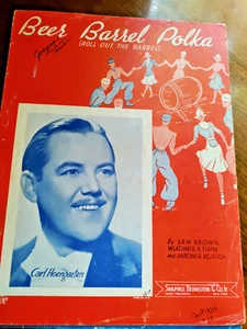 SHEET MUSIC BEER BARREL POLKA ROLL OUT THE BARREL 1934 - Picture 1 of 3