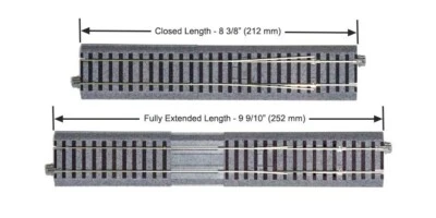 KATO 2-194 HO 212-252MM (8 3/8”-9 9/10”) EXPANSION TRACK - Image 1 of 2
