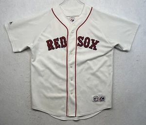 Red Sox Majestic Herren Baseball Trikot weiß Gr. XL �� Langarm �� BECKETT #19 - Bild 1 von 12