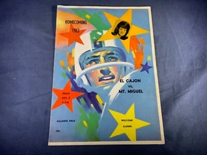 O7-61 EL CAJON HIGH SCHOOL VS MT. MIGUEL HIGH SCHOOL FOOTBALL PROGRAM 11/8/1963 - Picture 1 of 7