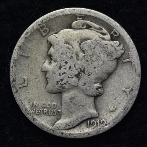 1919-S Mercury Silver Dime GOOD / VG FREE SHIPPING Cover