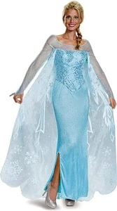 Elsa Frozen Prestige Ice Queen Dress Woman's Costume Adult X-Large 18-20 - Picture 1 of 3