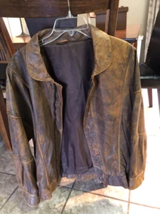 Vintage PelleItalian leather bomber/rider jacket size 48 - Picture 1 of 12