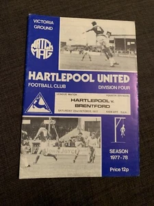 1977 Hartlepool United V Brentford Programme - Picture 1 of 3