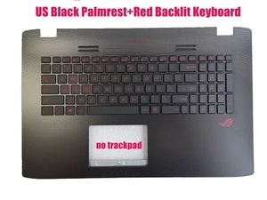 Teclado de retroiluminación con reposamanos de EE. UU. para Asus Rog GL752V/GL752VL/GL752VW - Imagen 1 de 2