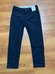 ABERCROMBIE AND FITCH new with tags black classic chinos pants school church - Picture 1 of 5