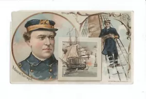 1894 Clark's Mile-End ADMIRAL FARRAGUT Civil War Hero NAVY Card - Picture 1 of 2