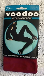 Voodoo Feet In Tights- 70 Den. Russian Red -Opaque- Ex/Tall-Vintage-New In Pack - Picture 1 of 4