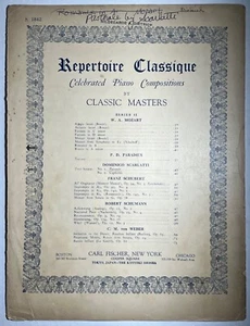Partituras antiguas repertorio Scarlatti piano clásico Carl Fischer 1912 - Imagen 1 de 6