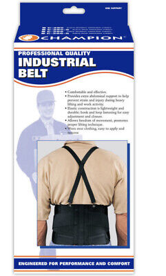 Champion Industrial Belt With Shoulder Straps Black Size Regular Waist 34-44 In • 22.63€