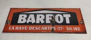 Antiker und seltener Teller emailliert Barbot Emaille Girod & Sohn Dekoration Vintage - Bild 1 von 4
