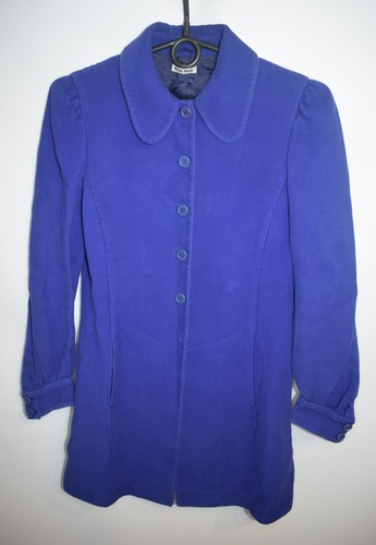 Giacca cappotto singolo Miu Miu 100% cotone blu navy da donna taglia 40