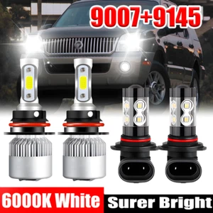 LED Headlight + Fog Light Bulbs For Mercury Mountaineer 2002 2003 2004 2005 2006 - Picture 1 of 16