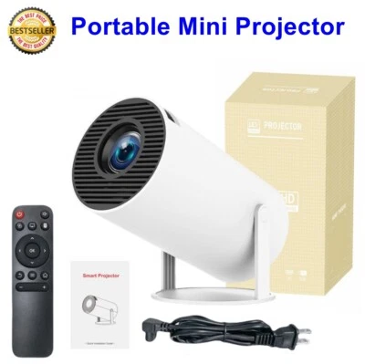 Portable Mini Projector 4K DualWiFi6 Bluetooth BT5.0 Android Home Theater - Image 1 of 4