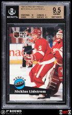 POP 1: Nicklas Lidstrom BGS 9.5: 1991-92 Pro Set French (Meneur LL) Rookie Gisto