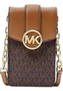 Michael Kors Carmen Small Logo Smartphone Crossbody Bag - NWT - Picture 1 of 3