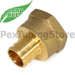(10) Adaptadores roscados NPT hembra PEX x 1" de 1" - Accesorios de crimpado de latón, SIN PLOMO - Imagen 1 de 1