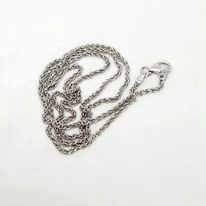 5,20 Gramm 14K Massiv Weißgold Fuchsschwanz Weizen Kette Halskette 18 Zoll Italien - Bild 1 von 8