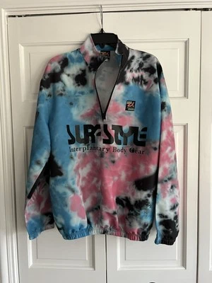 Vintage 90s Surf Style Windbreaker Jacket - pullover, Authentic, Tye Dye pattern - Image 1 of 4