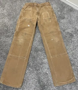 Carhartt Double Knee Pants 30x32 Brown Distressed - Picture 1 of 12