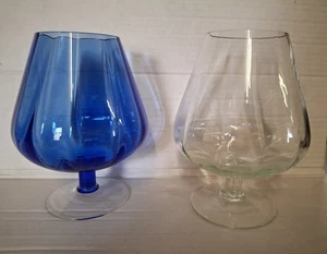 Vintage 2 Schwenker DDR 70er Blau und  Transparent Design Welle aus Nachlass  - Bild 1 von 3