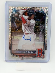 2025 Bowman Chrome 1st Bowman Speckle Auto /299 Harold Rivas Boston Red Sox - Bild 1 von 2