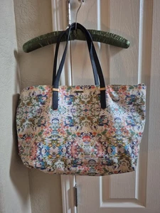 REBECCA MINKOFF GROSSE BEUTELTASCHE AUS BAUMWOLLCANVAS mit LEDERHENKELN  - Bild 1 von 11