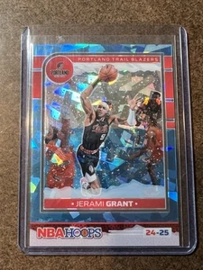 2024-25 Panini NBA Hoops Jerami Grant Winter Blue Cracked Ice Parallel 30/88 - Picture 1 of 3