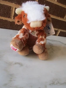 Build-A-Bear Mini Beans Longhorn 7 " Plush Medal Star Punched Charm Necklace - Picture 1 of 4