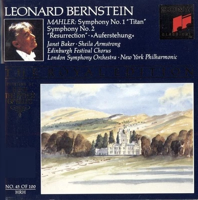 MAHLER Symphonies 1 & 2 / Leonard Bernstein (2 CDs, 1992, Sony) Foto 1 de 2