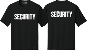 NYC FACTORY Men's Security T-Shirt (Front & Back, USA Flag Sleeve, White, XS) - Picture 1 of 27