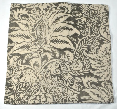 Funda de Almohada Pottery Barn Alki Damasco Estampado Carbón 20x20 Lino MUESTRA DEFECTUOSA Foto 1 de 4