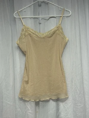 VTG Y2k Forever 21 Fairy Babydoll Sheer Cami Top Lace Sequin Size Large Romantic - Image 1 of 4