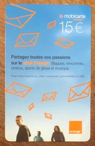 MOBICARTE CHAT SPÉCIMEN CARTE ORANGE MBC MOBI NO TELECARTE CALLING CARD SCHEDA - Foto 1 di 2
