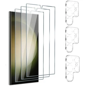 Tempered Glass Screen Protector for Samsung Galaxy S24 Ultra/Plus Camera Protect - Picture 1 of 10