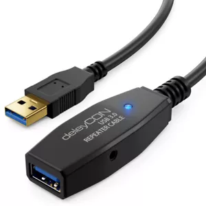7,5m USB 3.0 Verlängerungskabel AKTIV Verlängerung Verstärker Repeater USB Kabel - Bild 1 von 6