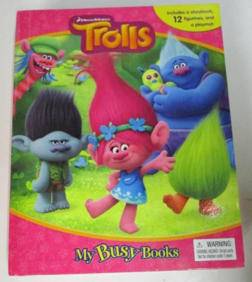 Trolls, My Busy Books - Complete with 12 Figurens & Playmat - 9782764333150 - Image 1 of 4