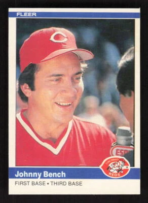 Fleer #462 1984 Johnny Bench Cincinnati Reds Foto 1 de 2