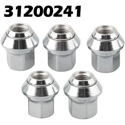 5Pcs Chrome Wheel Nuts High Quality For Ford Focus For Volvo C30 C70 II  S40 II - Image 1 of 4